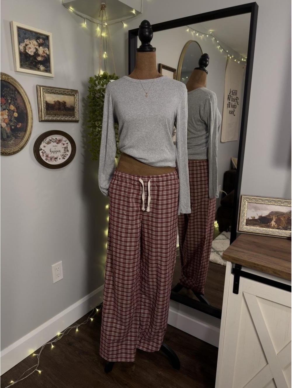 Red Plaid Lounge Pants 🍂